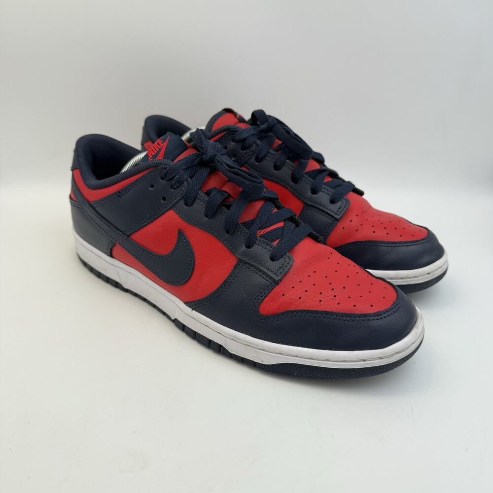 Nike Dunk Low Retro Low Men's 10.5 Sneakers DV0833-601 University Red/Obsidian